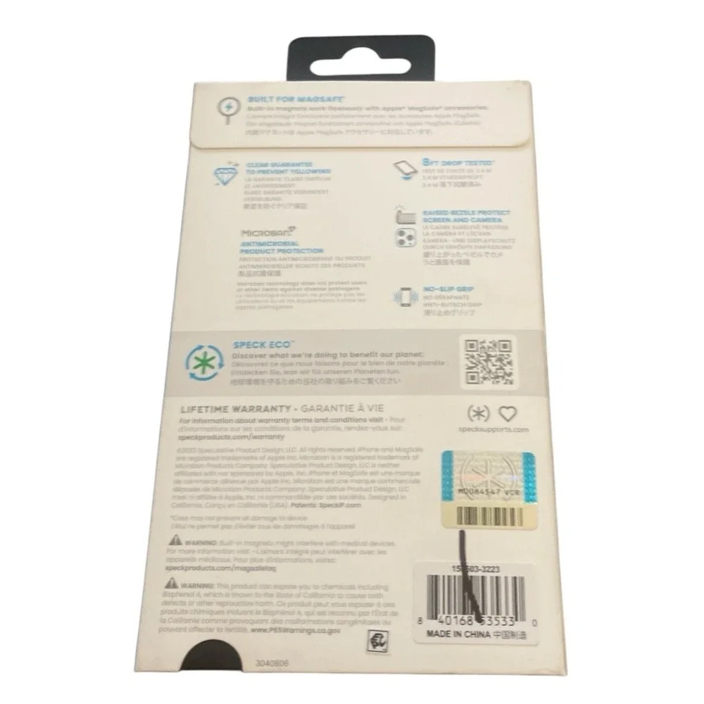 Speck Gemshell Grip for Apple iPhone 15 PRO Clear MagSafe New
